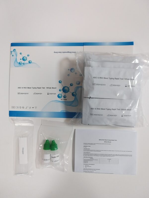 ABO/ ABO & RhD Blood Typing Rapid Test, 25Tests