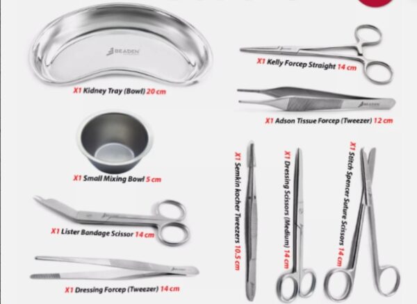 First aid pancreas and suture kit, minor surgery kit