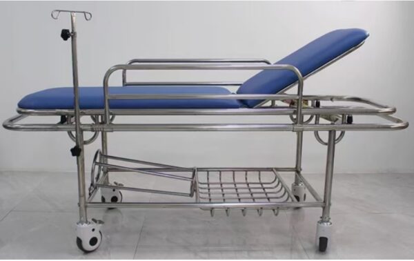 Medical patient transport trolley