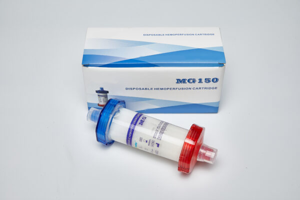 Disposable hemoperfusion cartridge
